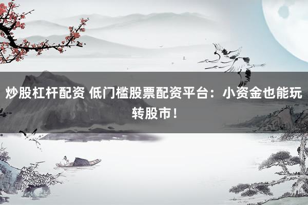 炒股杠杆配资 低门槛股票配资平台：小资金也能玩转股市！
