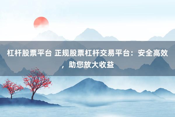 杠杆股票平台 正规股票杠杆交易平台：安全高效，助您放大收益