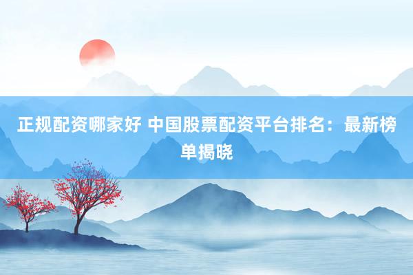 正规配资哪家好 中国股票配资平台排名：最新榜单揭晓