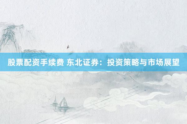 股票配资手续费 东北证券：投资策略与市场展望