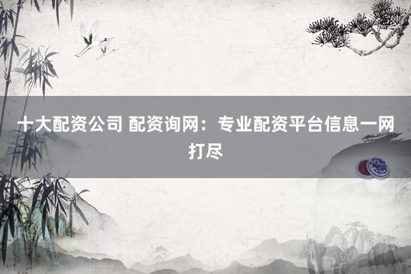 十大配资公司 配资询网：专业配资平台信息一网打尽