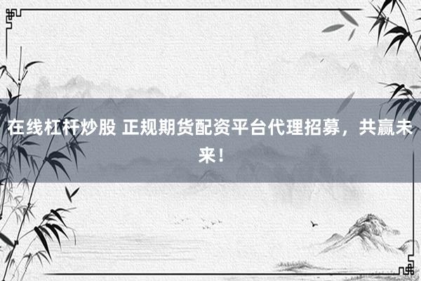 在线杠杆炒股 正规期货配资平台代理招募，共赢未来！