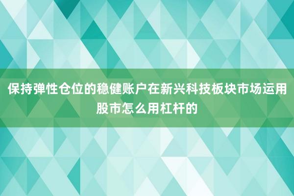保持弹性仓位的稳健账户在新兴科技板块市场运用股市怎么用杠杆的