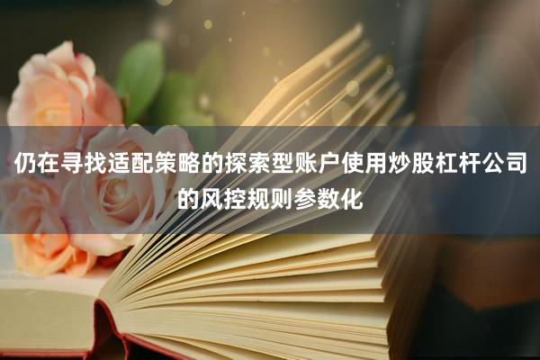 仍在寻找适配策略的探索型账户使用炒股杠杆公司的风控规则参数化
